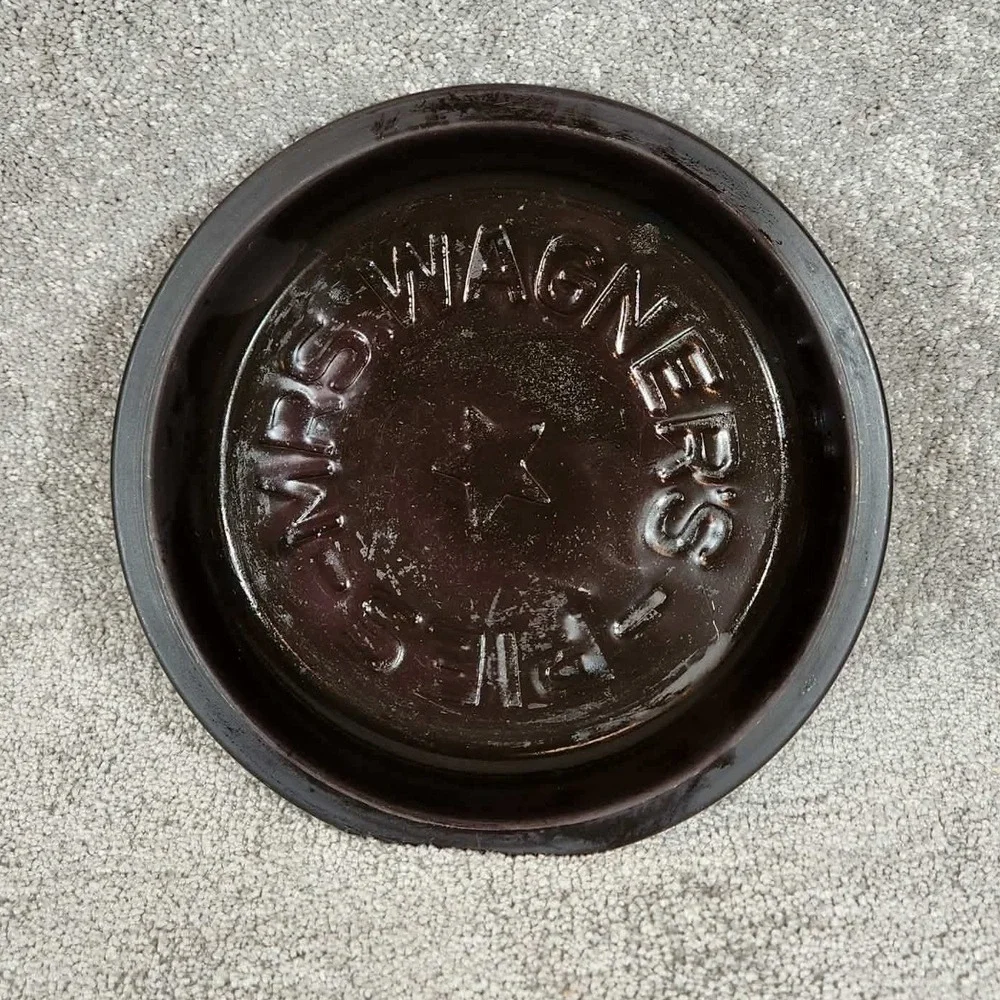Mrs. Wagners Pies Pie Tin Brown Embossed Metal Star Vintage Style Decor 8.5in
